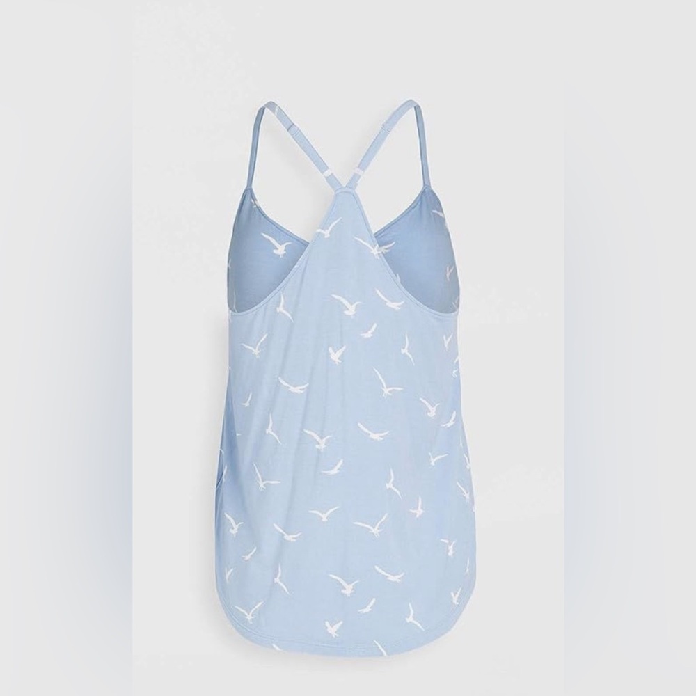 PJ Salvage Seagull Print Racer Back Lounge Sleep Cami Top - M Blue Mist NWT - Picture 2 of 4